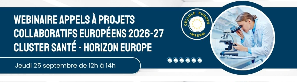 Agenda Webinaires Horizon Europe - Septembre 2025-cluster sante